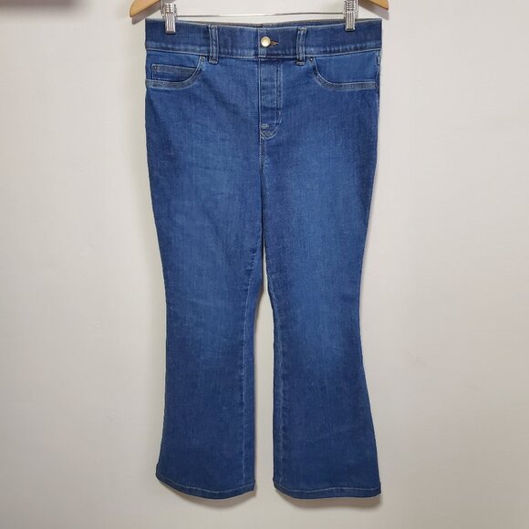 SPANX Spanxshape EveryWear Flare Jeans Pull-On Stretch Blue Women's XL x 29.5 - Picture 2 of 16